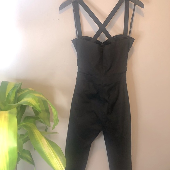 Bebe - Black Strapless Catsuit w/Attachable Straps